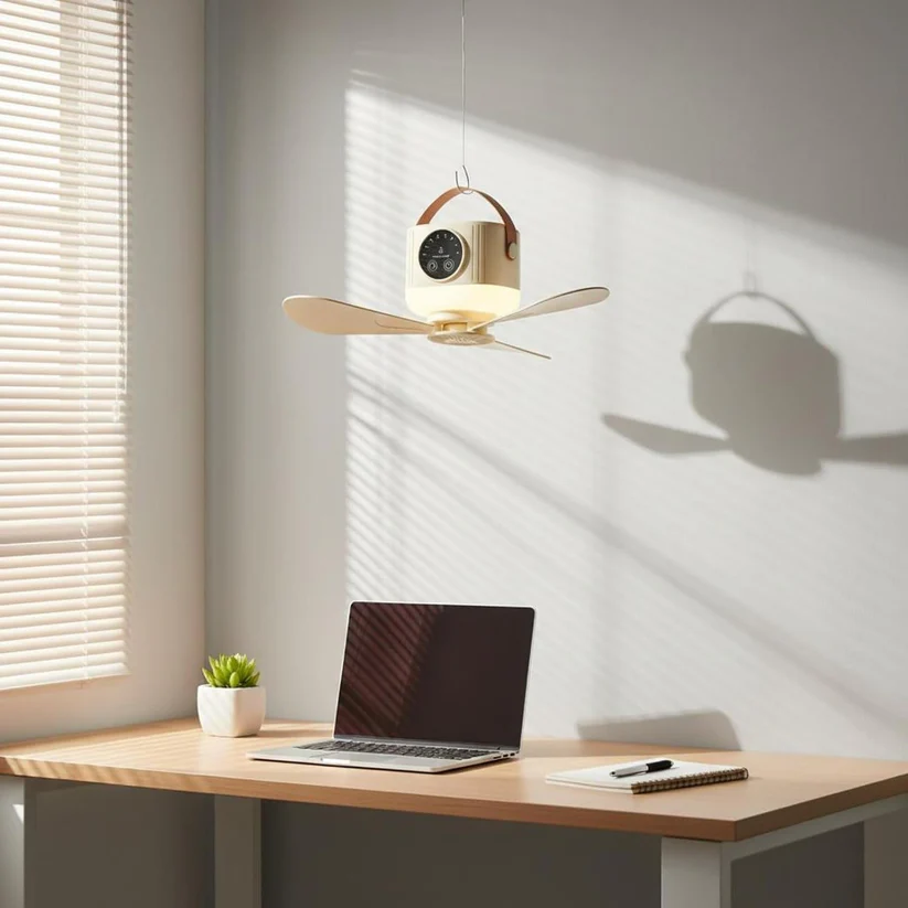 BreezeBeam 3-in-1 Rechargeable Fan & LED Light - Image 3